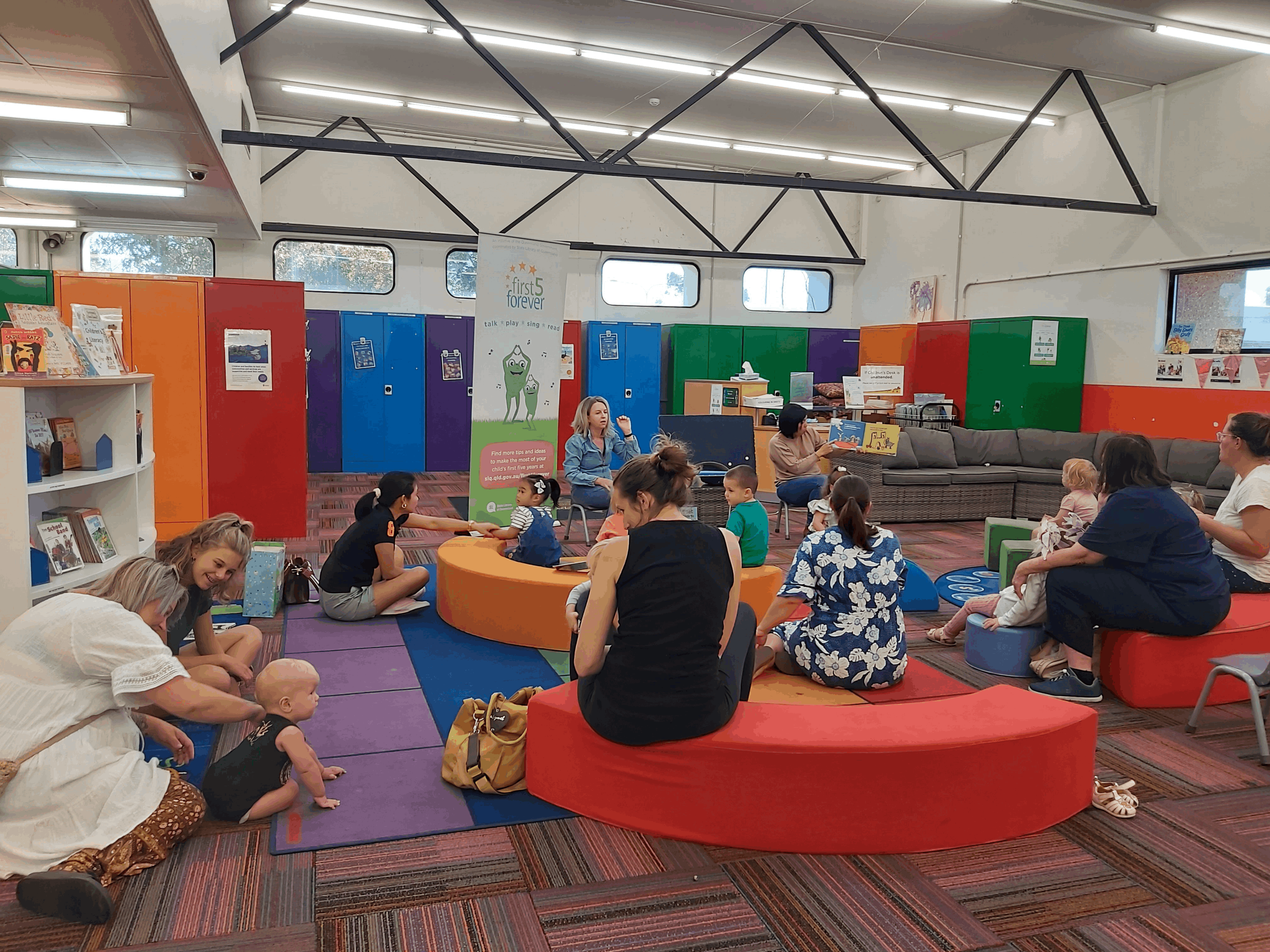 book reading at the library