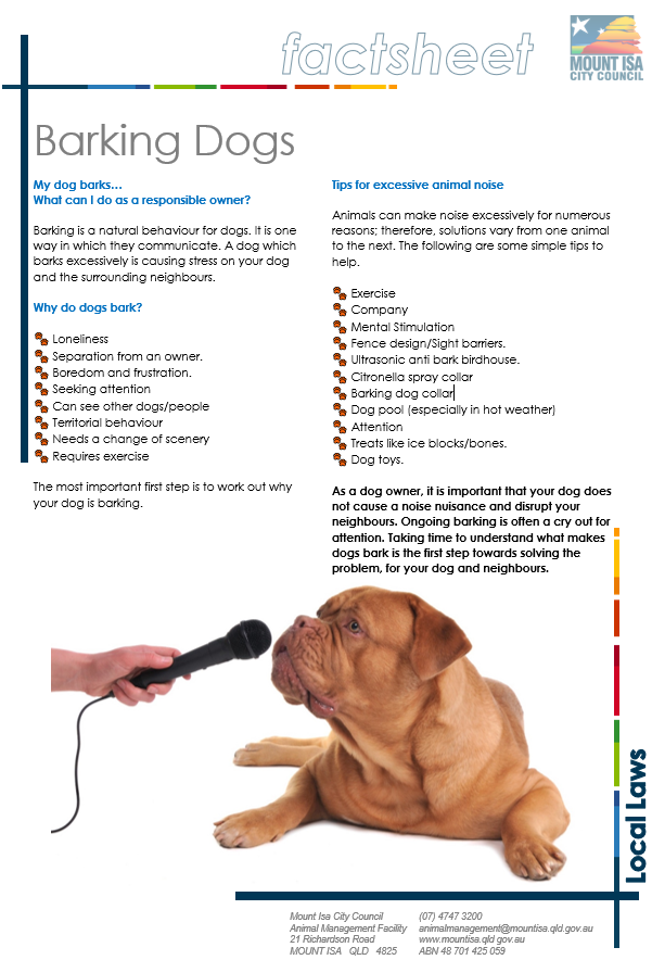 Barking Dogs Fact Sheet