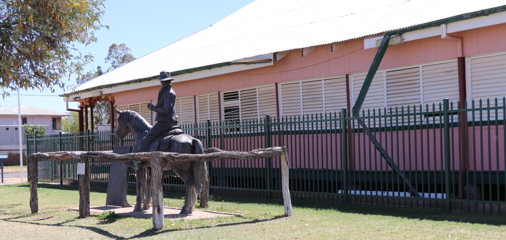 large sculpture of man on horse